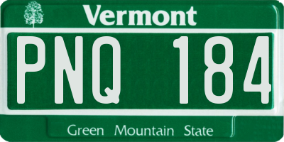 VT license plate PNQ184