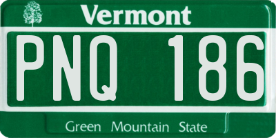 VT license plate PNQ186