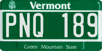 VT license plate PNQ189