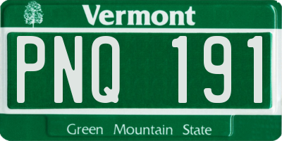 VT license plate PNQ191