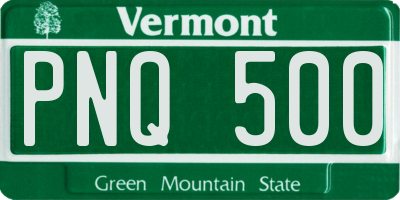VT license plate PNQ500