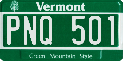 VT license plate PNQ501
