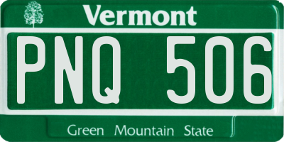 VT license plate PNQ506