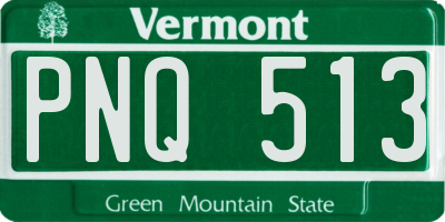 VT license plate PNQ513