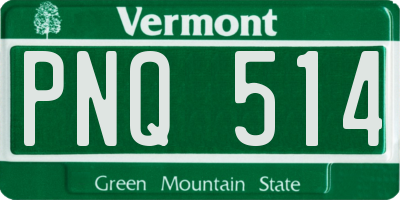 VT license plate PNQ514