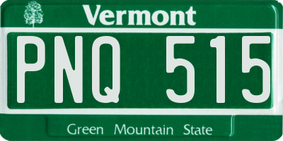 VT license plate PNQ515