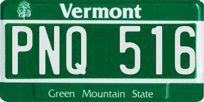 VT license plate PNQ516