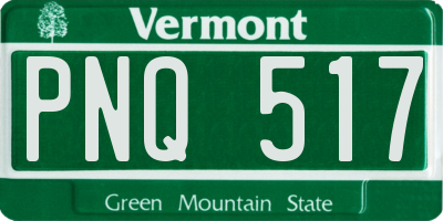 VT license plate PNQ517
