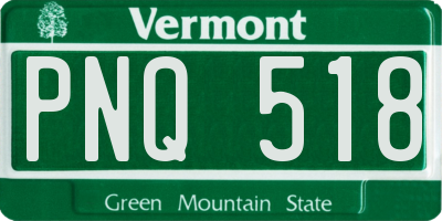 VT license plate PNQ518
