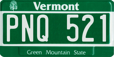 VT license plate PNQ521