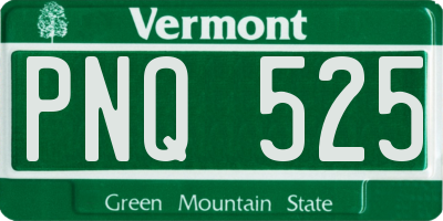 VT license plate PNQ525