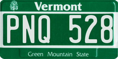 VT license plate PNQ528
