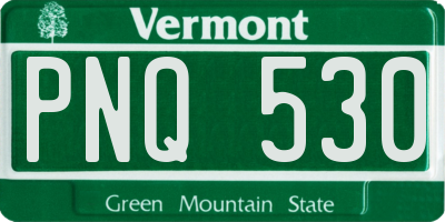 VT license plate PNQ530