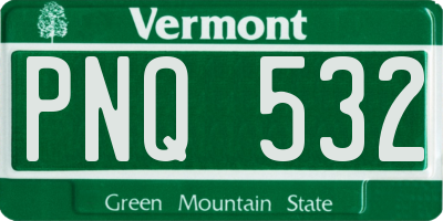 VT license plate PNQ532