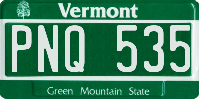 VT license plate PNQ535