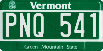 VT license plate PNQ541