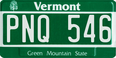 VT license plate PNQ546