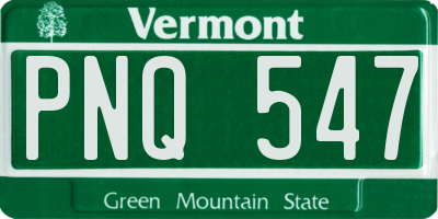 VT license plate PNQ547
