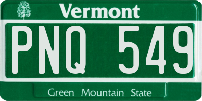 VT license plate PNQ549