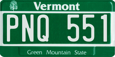 VT license plate PNQ551