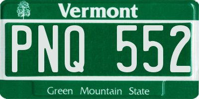 VT license plate PNQ552