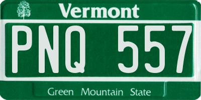 VT license plate PNQ557