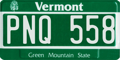 VT license plate PNQ558