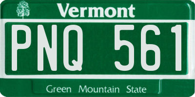 VT license plate PNQ561