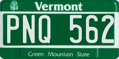 VT license plate PNQ562
