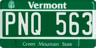 VT license plate PNQ563