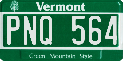 VT license plate PNQ564