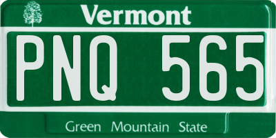VT license plate PNQ565