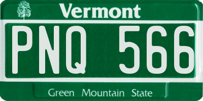 VT license plate PNQ566