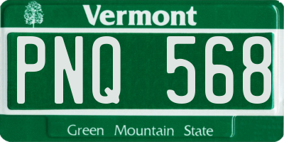 VT license plate PNQ568