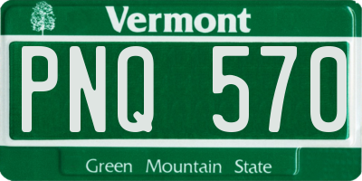 VT license plate PNQ570