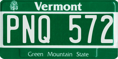 VT license plate PNQ572