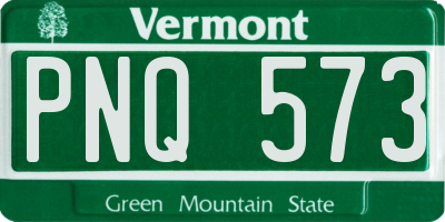 VT license plate PNQ573