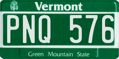 VT license plate PNQ576