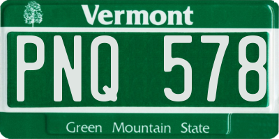 VT license plate PNQ578