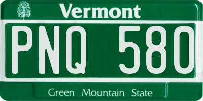 VT license plate PNQ580