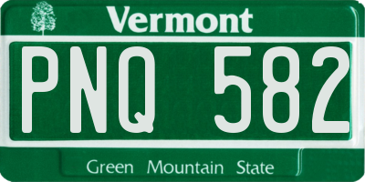 VT license plate PNQ582