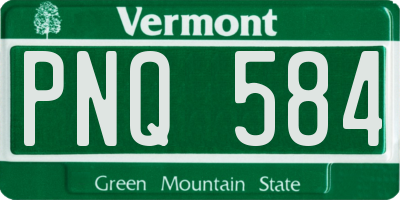 VT license plate PNQ584