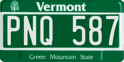 VT license plate PNQ587