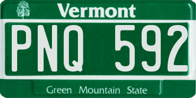 VT license plate PNQ592