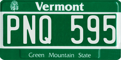 VT license plate PNQ595