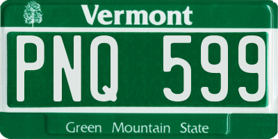 VT license plate PNQ599
