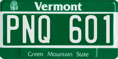 VT license plate PNQ601