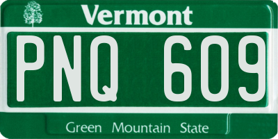 VT license plate PNQ609