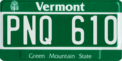 VT license plate PNQ610