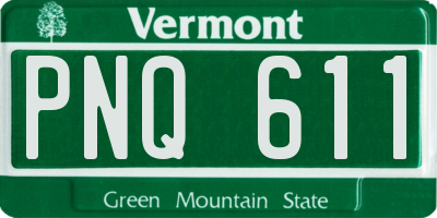 VT license plate PNQ611